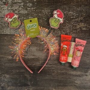 The Grinch Headband, Lotion, and Lip Balm Set